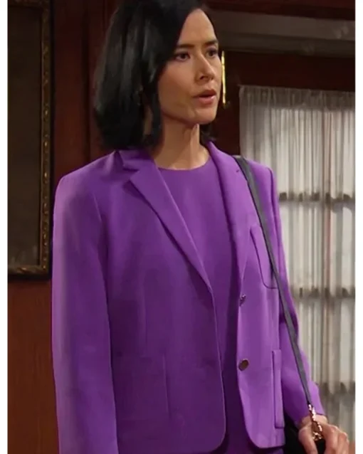 Amy Choi Days Of Our Lives Purple Blazer