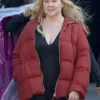 Amy Schumer Kinda Pregnant Red Puffer Jacket For Sale