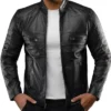 Arthur Casual Cafe Racer Black Leather Jacket