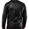 Arthur Casual Cafe Racer Black Leather Jacket For Sale