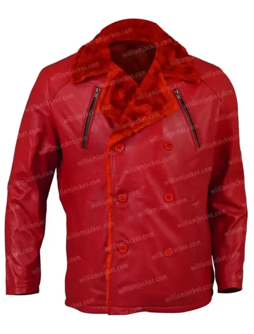 Barry Shearling Fur Red Leather Jacket