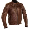 Brown Men's Motorcycle Cafe Racer Leather Jacket Main