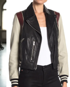 Buy Daphne High Potential Black Leather Jacket