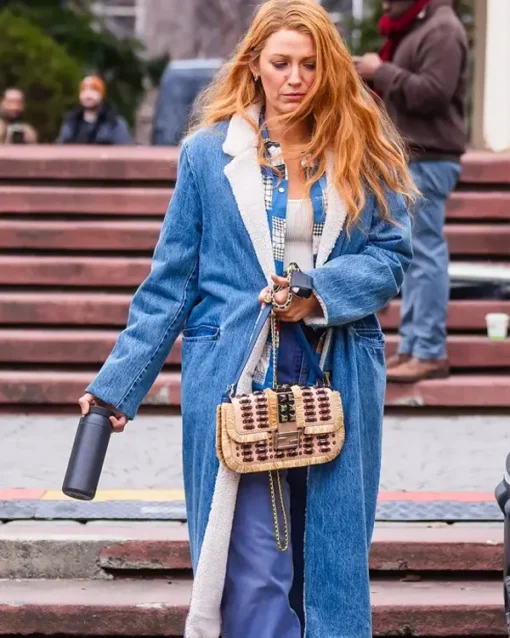 Buy It Ends with Us 2024 Blake Lively Denim Long Coat