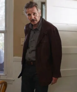 Buy Liam Neeson Absolution Brown Leather Blazer