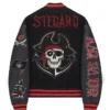 Buy Stegaro Pirate Sea Rider Black Varsity Jacket