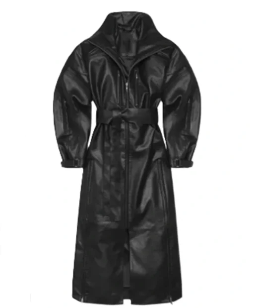 Carina Mirabile Married at First Sight Black Leather Coat For Sale