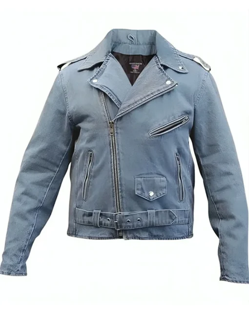 Dan Kiernan The Voice Denim Biker Jacket