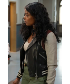 Daphne High Potential Black Leather Jacket