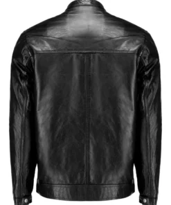 Edge of Venomverse Black Leather Jacket Back