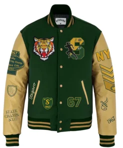 Glover Stegaro Tiger Green Varsity Jacket