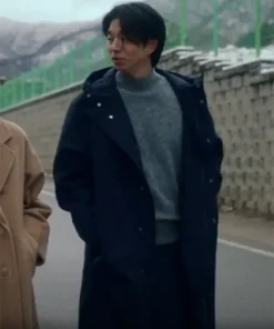 Gong Yoo The Trunk Blue Hooded Coat For Sale