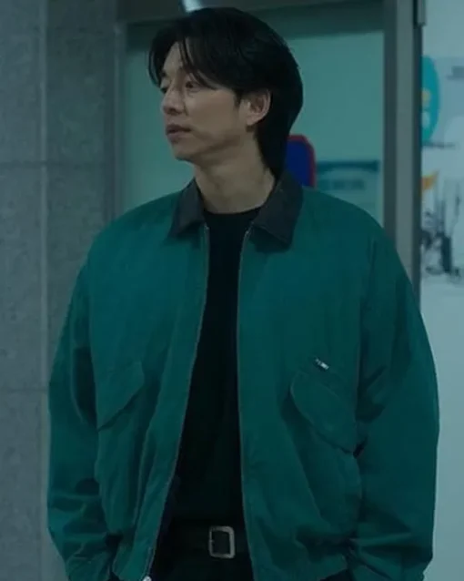 Gong Yoo The Trunk S01 Green Cotton Jacket - Image 2