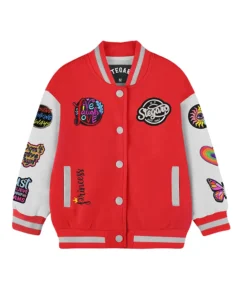 Huffman Stegaro Girl Dream Red Varsity Jacket