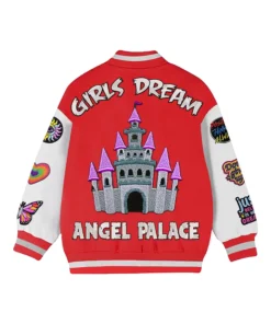 Huffman Stegaro Girl Dream Red Varsity Jacket Back