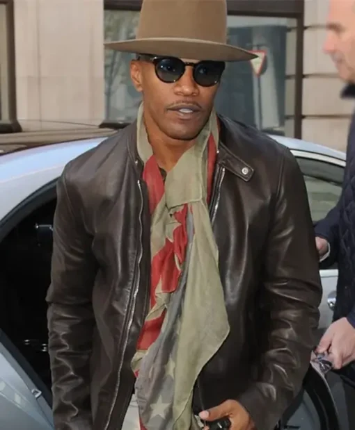 Jamie Foxx Back in Action Brown Leather Jacket