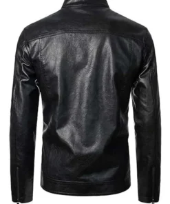 Kari Real Leather Vintage Biker Jacket Back