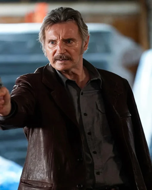 Liam Neeson Absolution Brown Leather Blazer