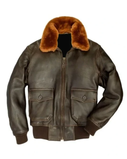 Mark US Shearling Fur G 1 Bomber Flight Brown Jacket