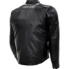 Men's Black Street & Steel Leather Stylish Jacket Back