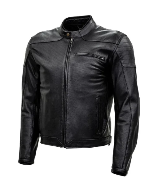 Men's Black Street & Steel Leather Stylish Jacket Main