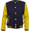 Navy and Yellow Varsity Jacket