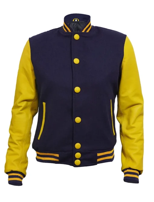 Navy and Yellow Varsity Jacket