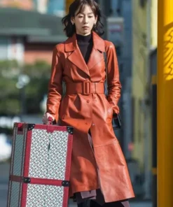 No In Ji The Trunk Red Trench Coat