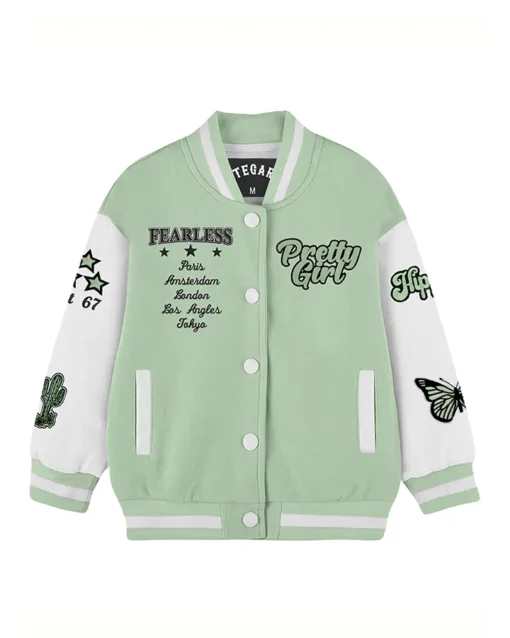 Nunez Stegaro Pretty Girl Green Varsity Jacket