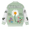 Nunez Stegaro Pretty Girl Green Varsity Jacket Back