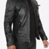 Order Corey Black Cafe Racer Jacket