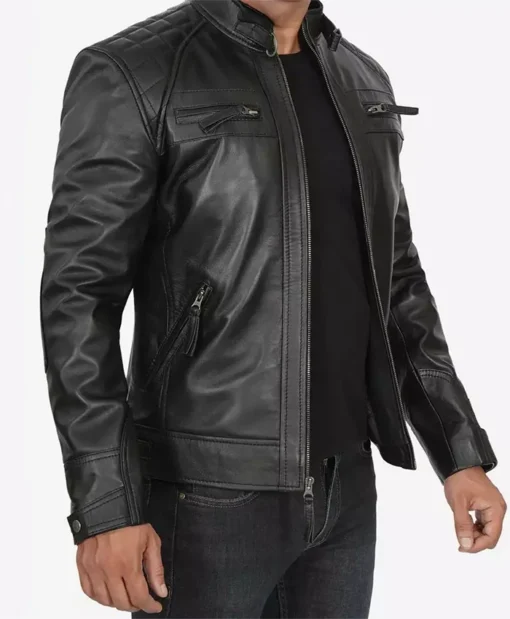 Order Corey Black Cafe Racer Jacket