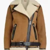 Patricia Brown Suede Leather Coat