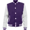 Purple and White Varsity Jacket