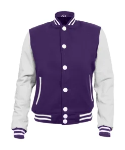 Purple and White Varsity Jacket