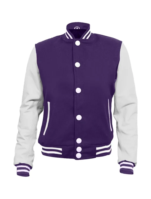 Purple and White Varsity Jacket