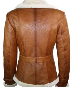 Rachael Aviator Double Breasted Leather Jacket Back