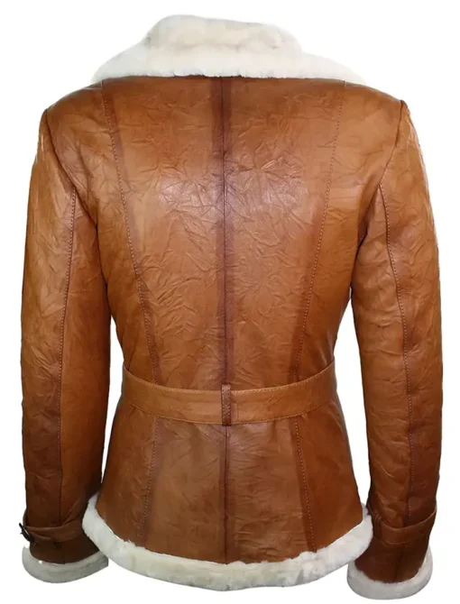 Rachael Aviator Double Breasted Leather Jacket Back