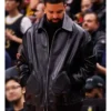 Raptors VS Warriors Game Drake Leather Jacket