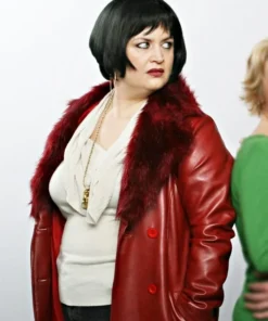 Ruth Jones Gavin and Stacey Shearling Leather Coat