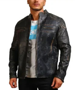 Shop Now Joel Emerson Distressed Leather Motorcycle Jacket