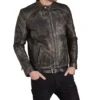 Shop Stephen Griggs Brown Motorcycle Leather Jacket