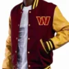 Shop Washington Commanders Maroon and Yellow Varsity Jacket