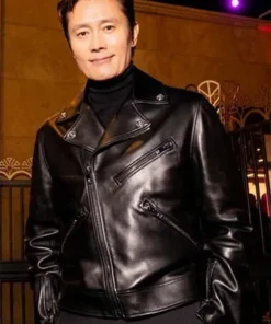 Squid Game S02 Lee Byung-hun Black Leather Jacket