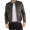 Stephen Griggs Brown Motorcycle Leather Jacket