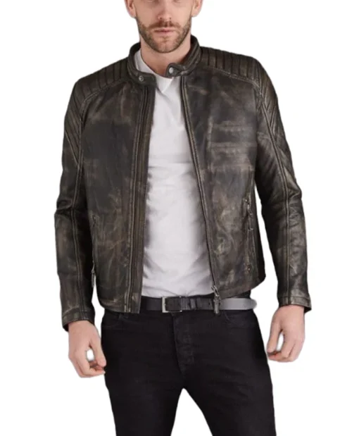 Stephen Griggs Brown Motorcycle Leather Jacket