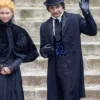 The Essex Serpent Frank Dillane Navy Blue Wool Coat