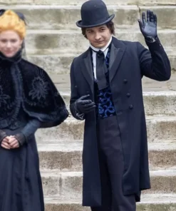 The Essex Serpent Frank Dillane Navy Blue Wool Coat