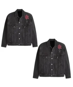 Valentines Day Couple Black Trucker Jackets