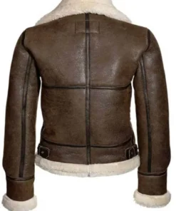 Vanessa Shearling Sheepskin Brown Jacket Back